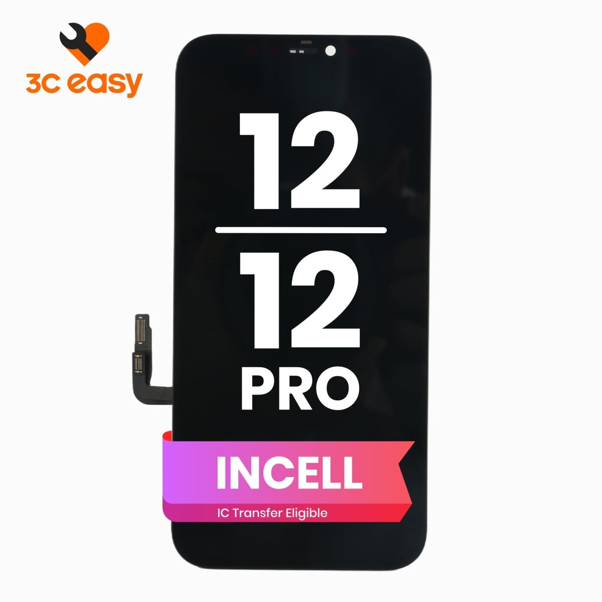 iPhone 12/ Screen Replacement – 3C EASY Replacement Part (INCELL, Black) - Pro iPhone Repair