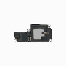 iPhone 13 Pro loudspeaker replacement, back view showing diaphragm plate and contacts