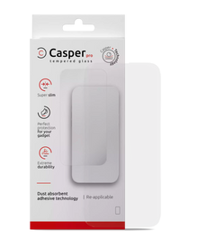 Casper Pro clear HD tempered glass screen protector for iPhone 13 Pro Max / 14 Plus shown with retail packaging