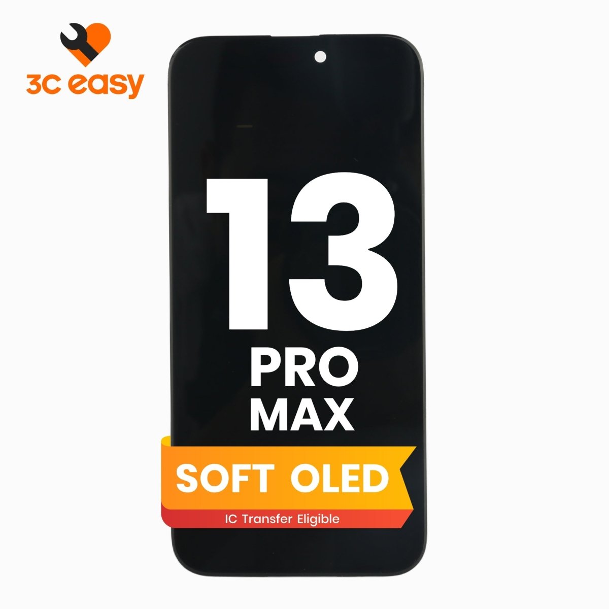iPhone 13 Pro Max Screen Replacement – 3C EASY Replacement Part (Soft OLED, Black) - Pro iPhone Repair