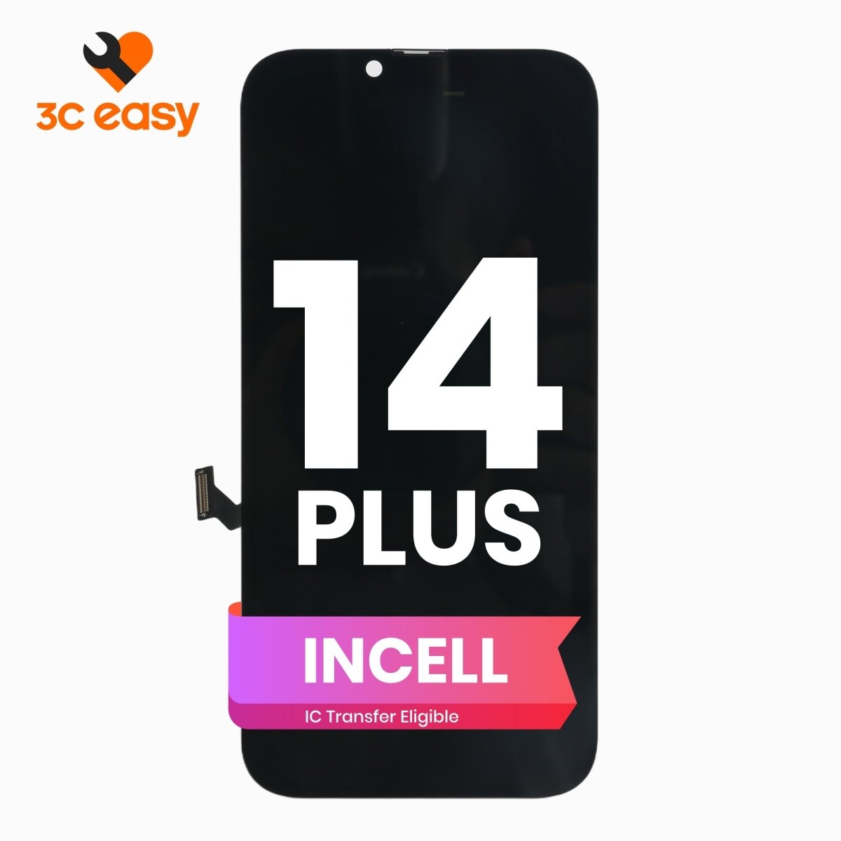 iPhone 14 Plus Screen Replacement – 3C EASY Replacement Part (INCELL, Black) - Pro iPhone Repair