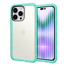 iPhone 14 Pro Acrylic Dual Layer Clear Case - Teal Phone Case - Pro iPhone Repair