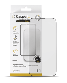 iPhone 14 Pro (Clear + Silicone Edge) Casper Pro Tempered Glass Screen Protector Screen Protector - Pro iPhone Repair