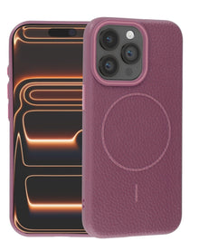iPhone 14 Pro Magnetic Leather Case - Sunset Purple Phone Case - Pro iPhone Repair