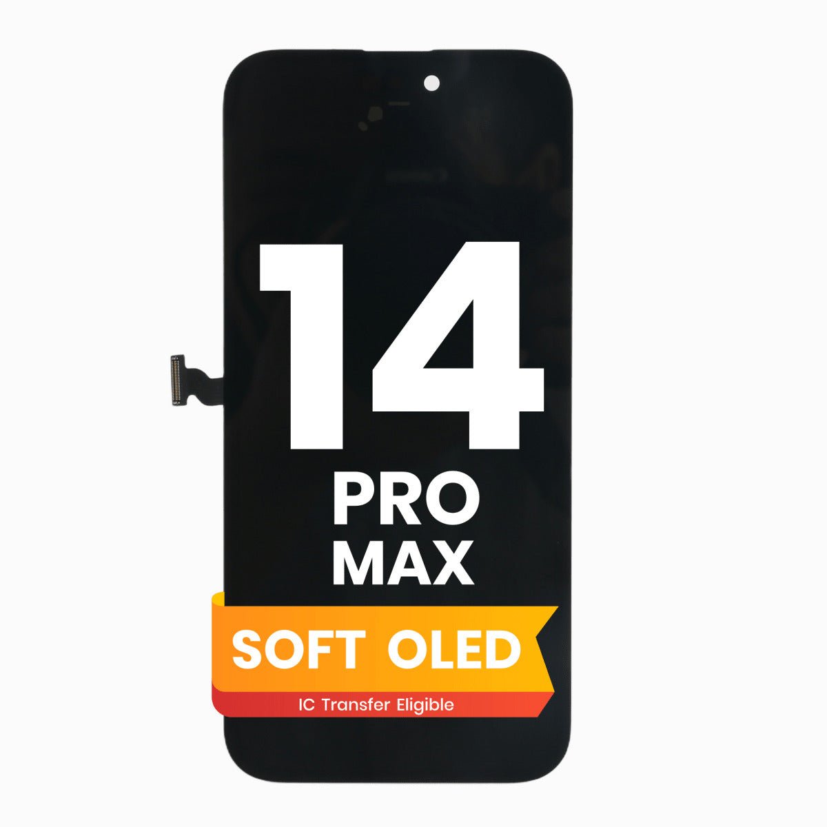 iPhone 14 Pro Max Screen Replacement (Soft OLED, Black) - Pro iPhone Repair