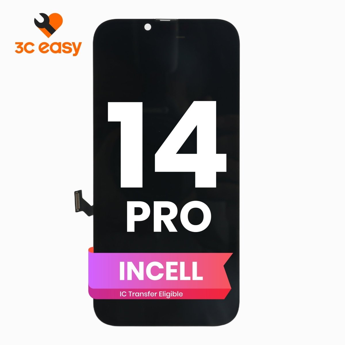 iPhone 14 Pro Screen Replacement – 3C EASY Replacement Part (INCELL, Black) - Pro iPhone Repair
