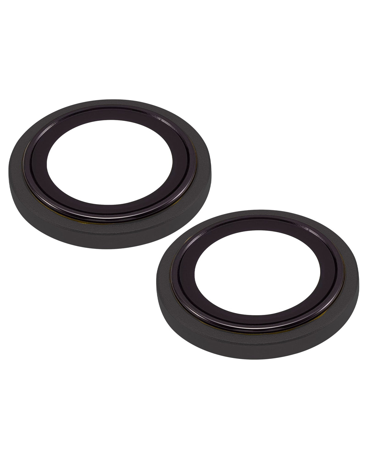 iPhone 15 / 15 Plus (Black) Casper Camera Lens Protector – close-up of the lens rings