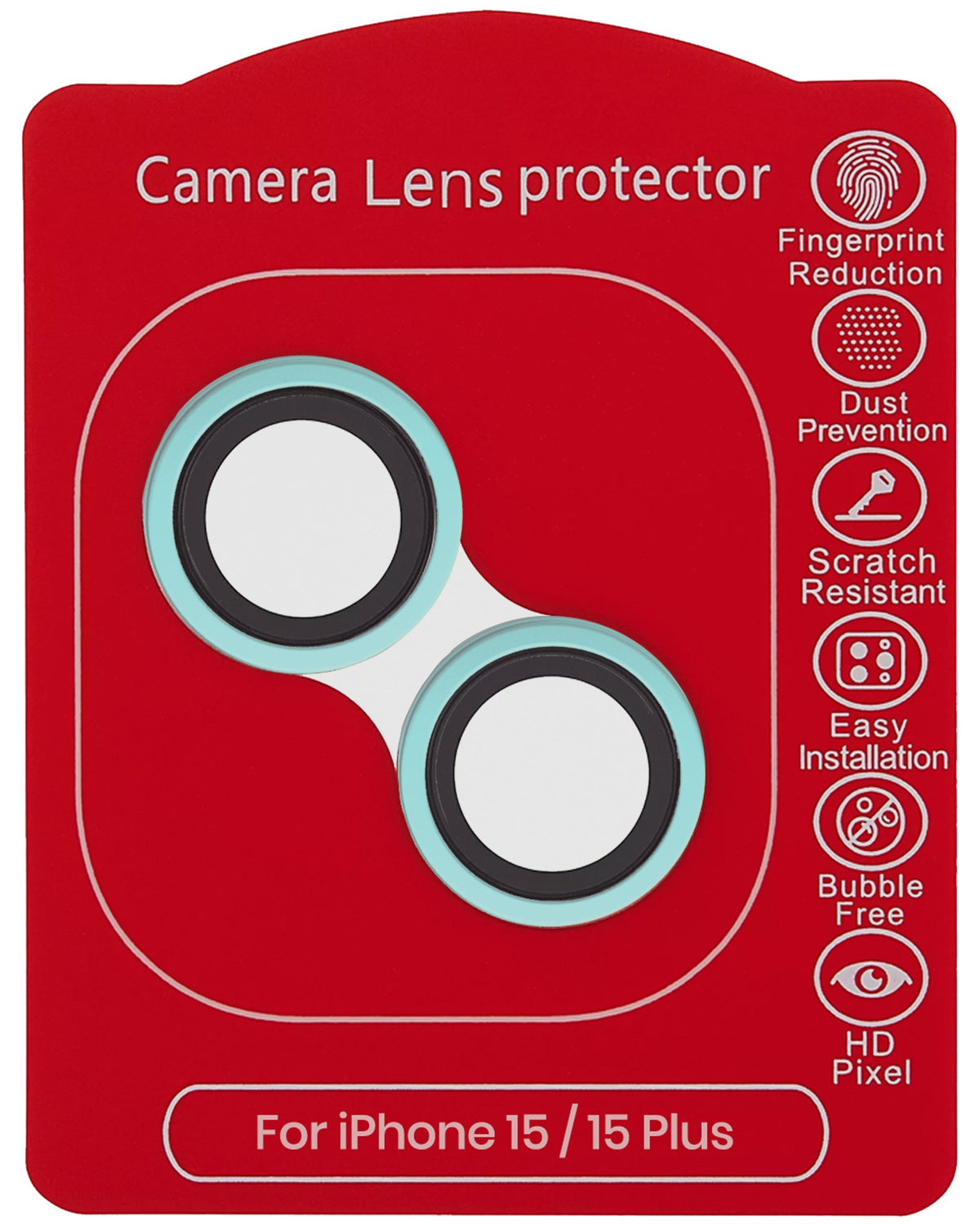 iPhone 15 / 15 Plus (Blue) Casper Camera Lens Protector – retail package
