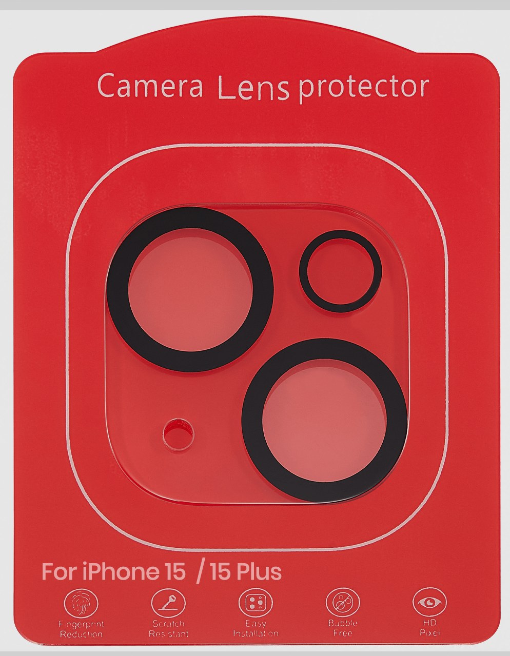 iPhone 15 / 15 Plus (Crystal Full Cover) Casper Camera Lens Protector – retail package