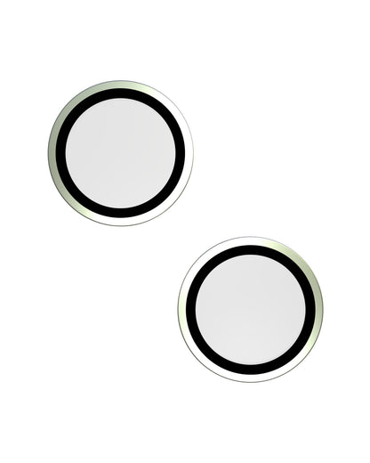 iPhone 15 / 15 Plus (Green) Casper Camera Lens Protector – close-up of the lens rings