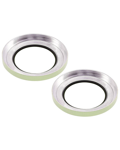 iPhone 15 / 15 Plus (Green) Casper Camera Lens Protector – close-up of the lens rings