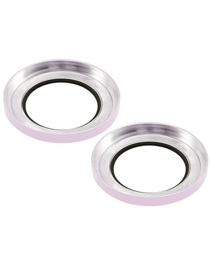 iPhone 15 / 15 Plus (Pink) Casper Camera Lens Protector – close-up of the lens rings