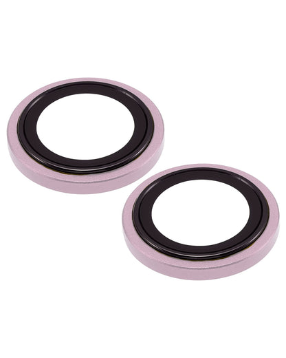 iPhone 15 / 15 Plus (Pink) Casper Camera Lens Protector – close-up of the lens rings