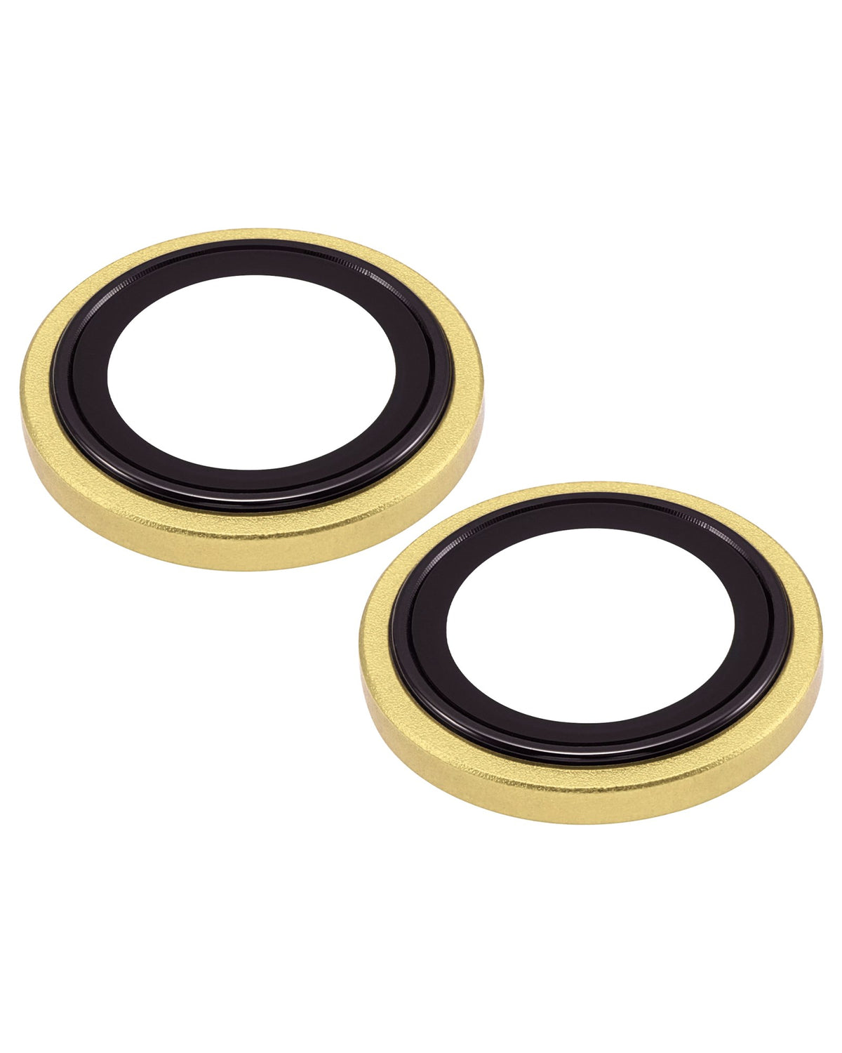 iPhone 15 / 15 Plus (Yellow) Casper Camera Lens Protector – close-up of the lens rings