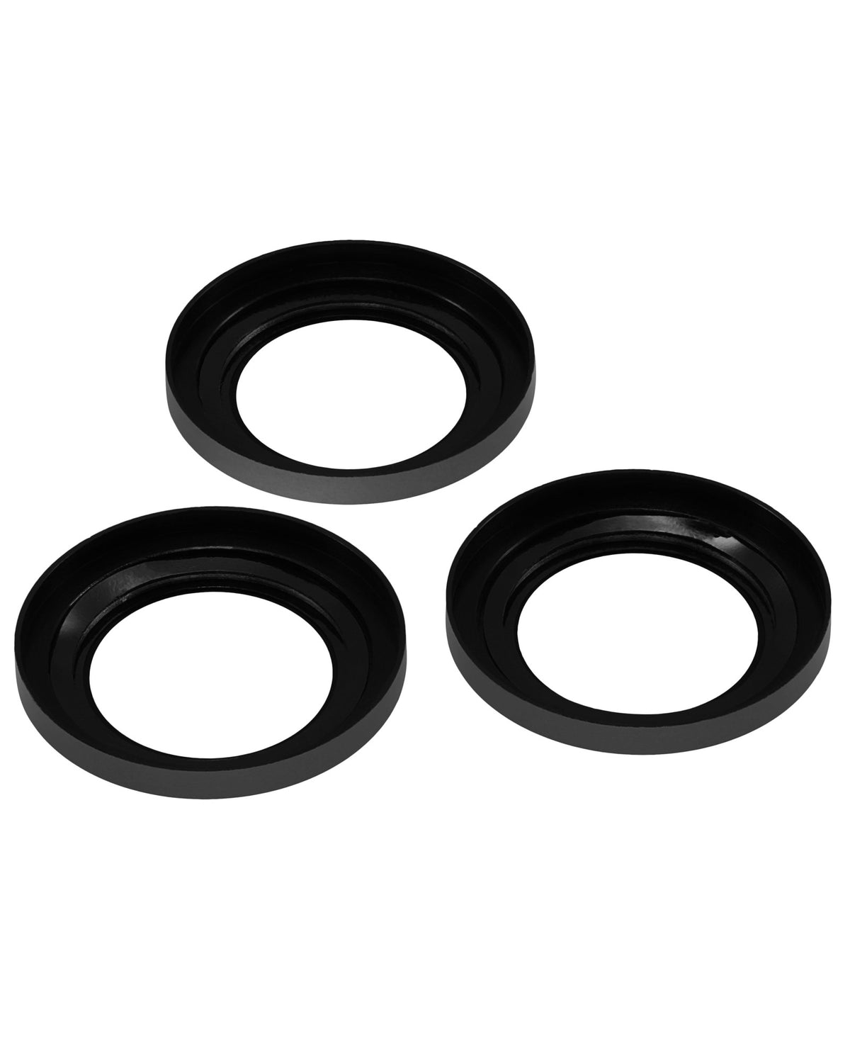 iPhone 15 Pro / 15 Pro Max (Black) Casper Camera Lens Protector – close-up of the lens rings