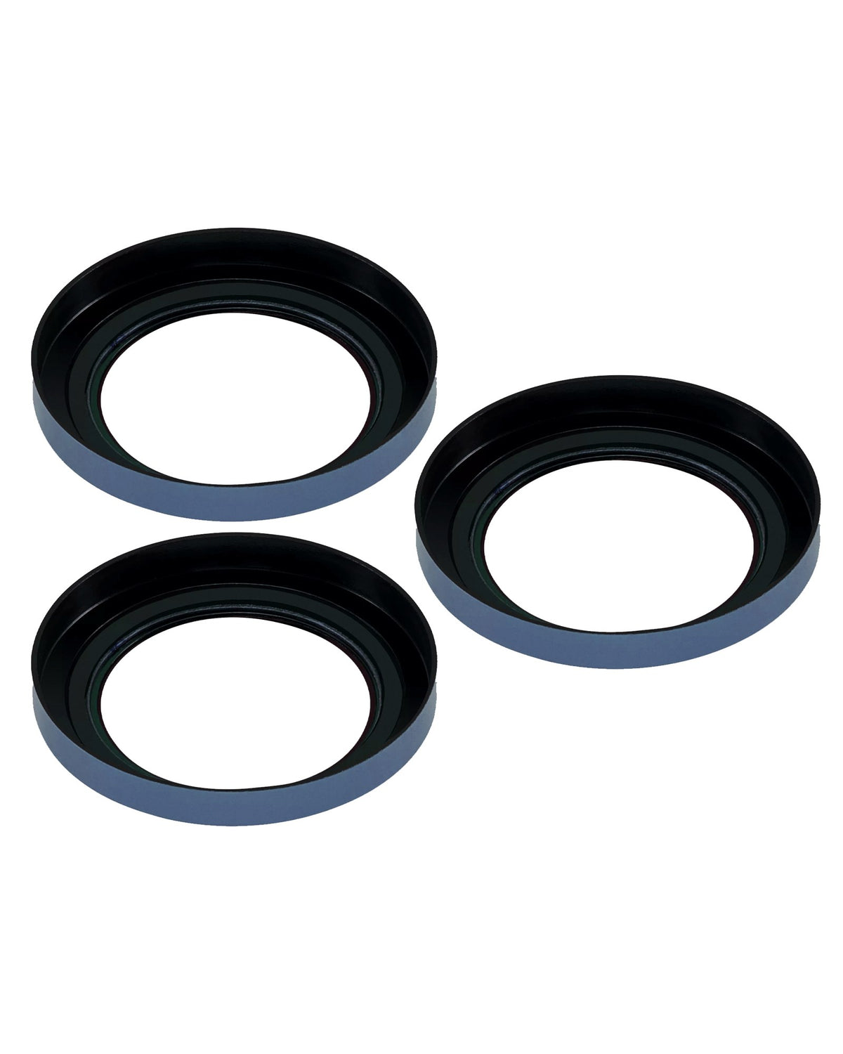 iPhone 15 Pro / 15 Pro Max (Blue Titanium) Casper Camera Lens Protector – close-up of the lens rings