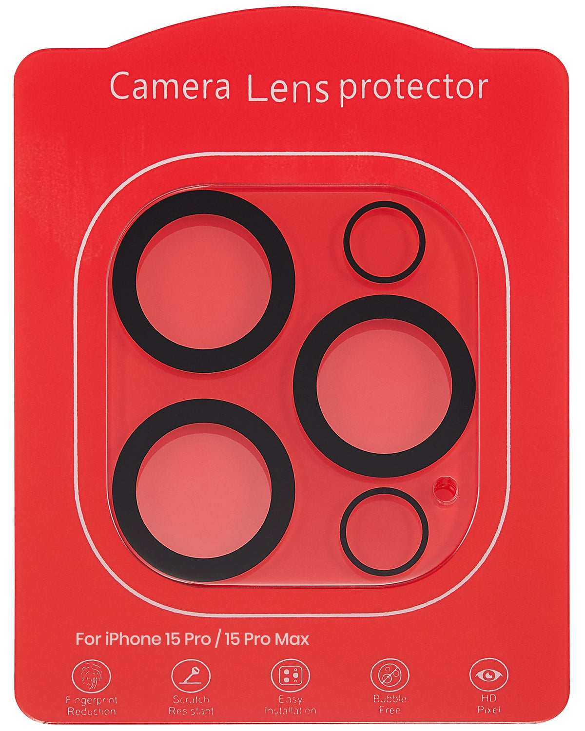 iPhone 15 Pro / 15 Pro Max (Crystal Full Cover) Casper Camera Lens Protector – retail package