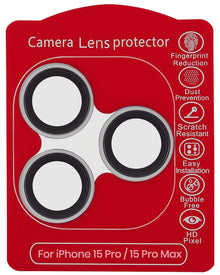 iPhone 15 Pro / 15 Pro Max (Silver) Casper Camera Lens Protector – retail package