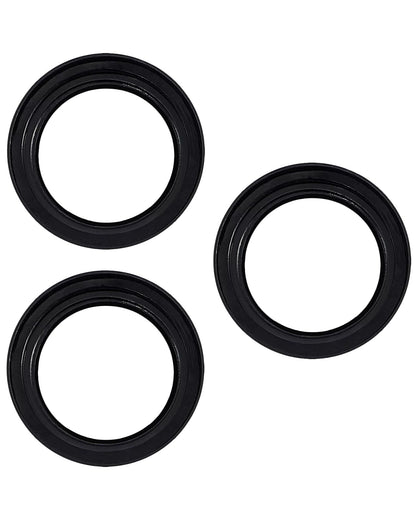 iPhone 15 Pro / 15 Pro Max (Silver) Casper Camera Lens Protector – close-up of the lens rings