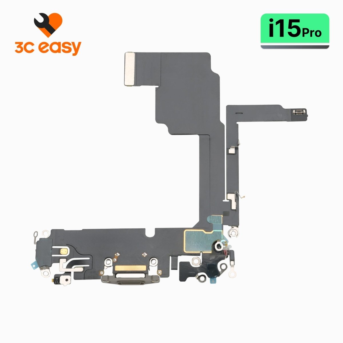 iPhone 15 Pro Charging Port Flex Cable – 3C EASY Replacement Part (Original) - Pro iPhone Repair
