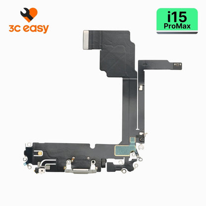 iPhone 15 Pro Max Charging Port Flex Cable – 3C EASY Replacement Part (Original, White) - Pro iPhone Repair
