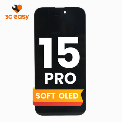 iPhone 15 Pro Screen Replacement – 3C EASY Replacement Part (Soft OLED, Black) - Pro iPhone Repair