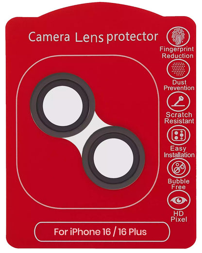 iPhone 16 / 16 Plus (Black) Casper Camera Lens Protector – retail package