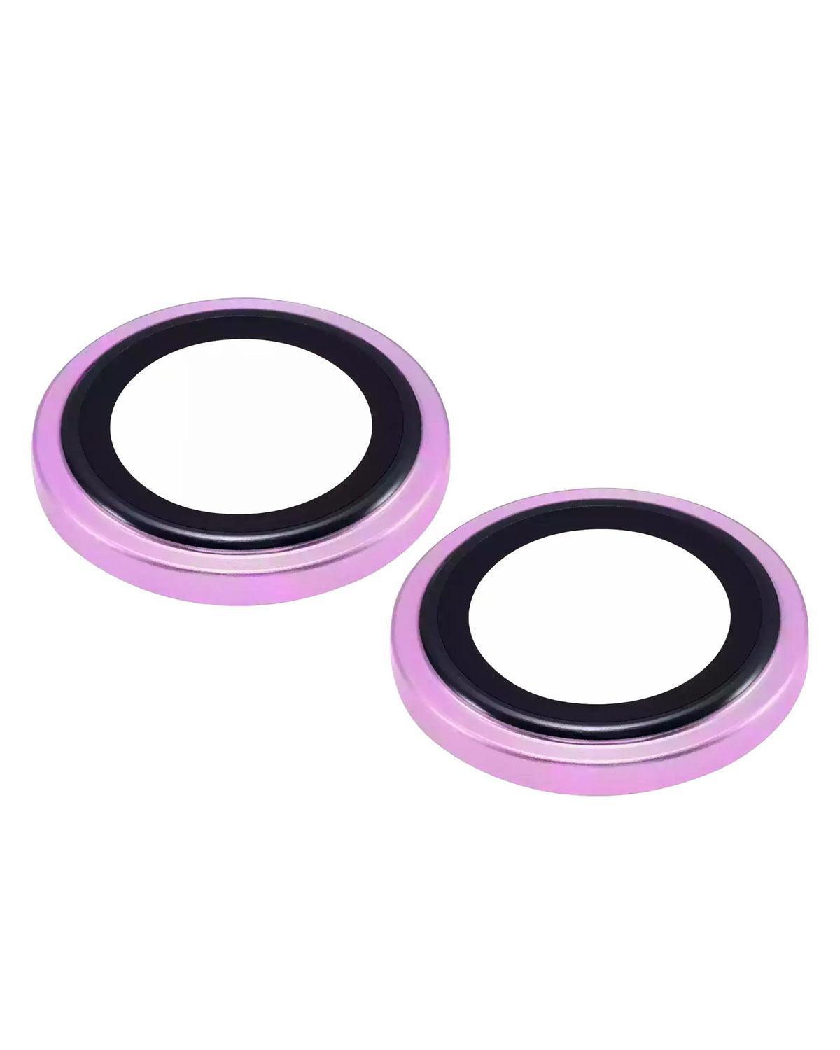 iPhone 16 / 16 Plus (Pink) Casper Camera Lens Protector – close-up of the lens rings