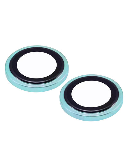 iPhone 16 / 16 Plus (Teal) Casper Camera Lens Protector – close-up of the lens rings
