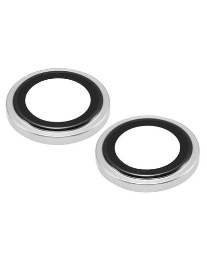 iPhone 16 / 16 Plus (White) Casper Camera Lens Protector – close-up of the lens rings
