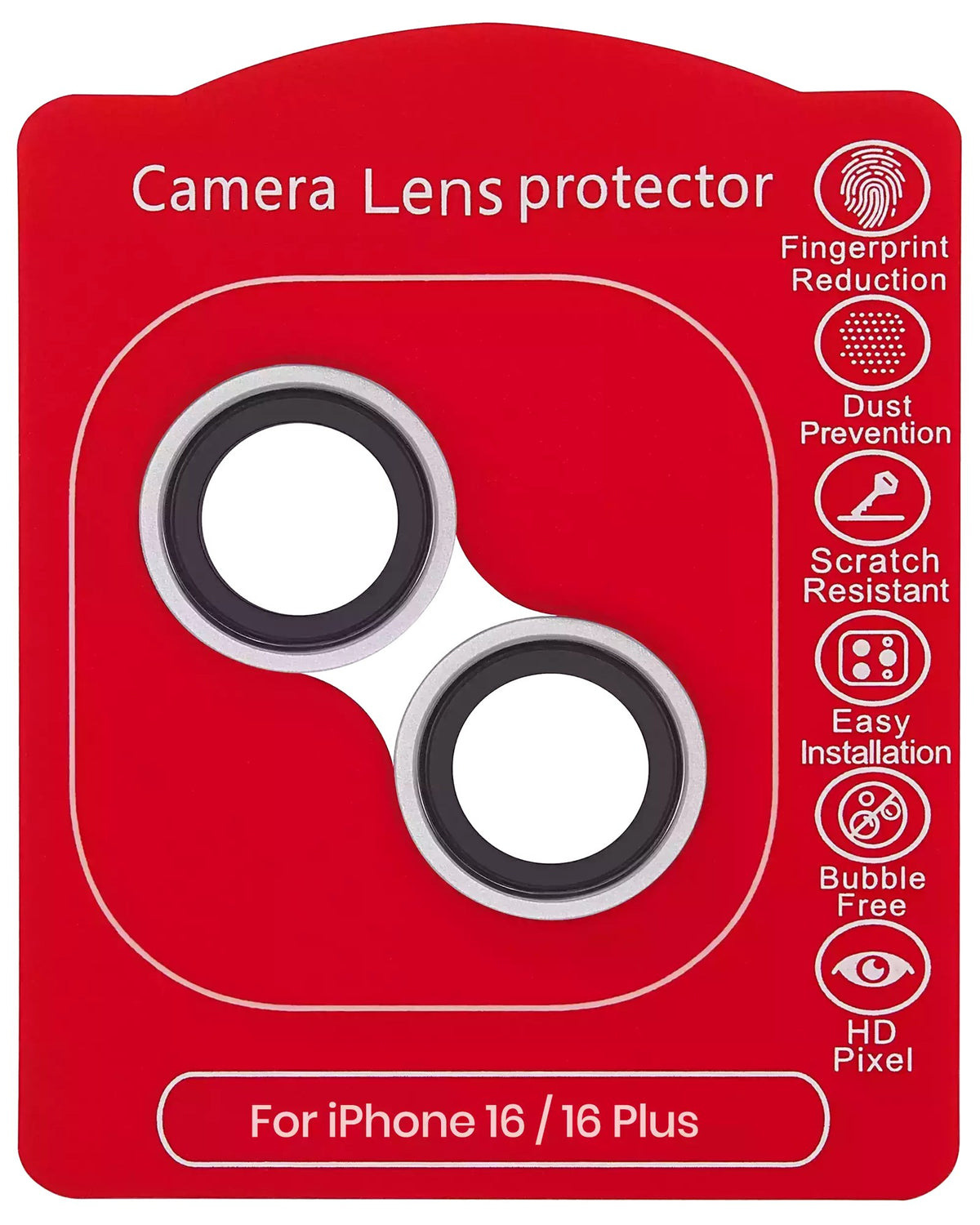 iPhone 16 / 16 Plus (White) Casper Camera Lens Protector – retail package