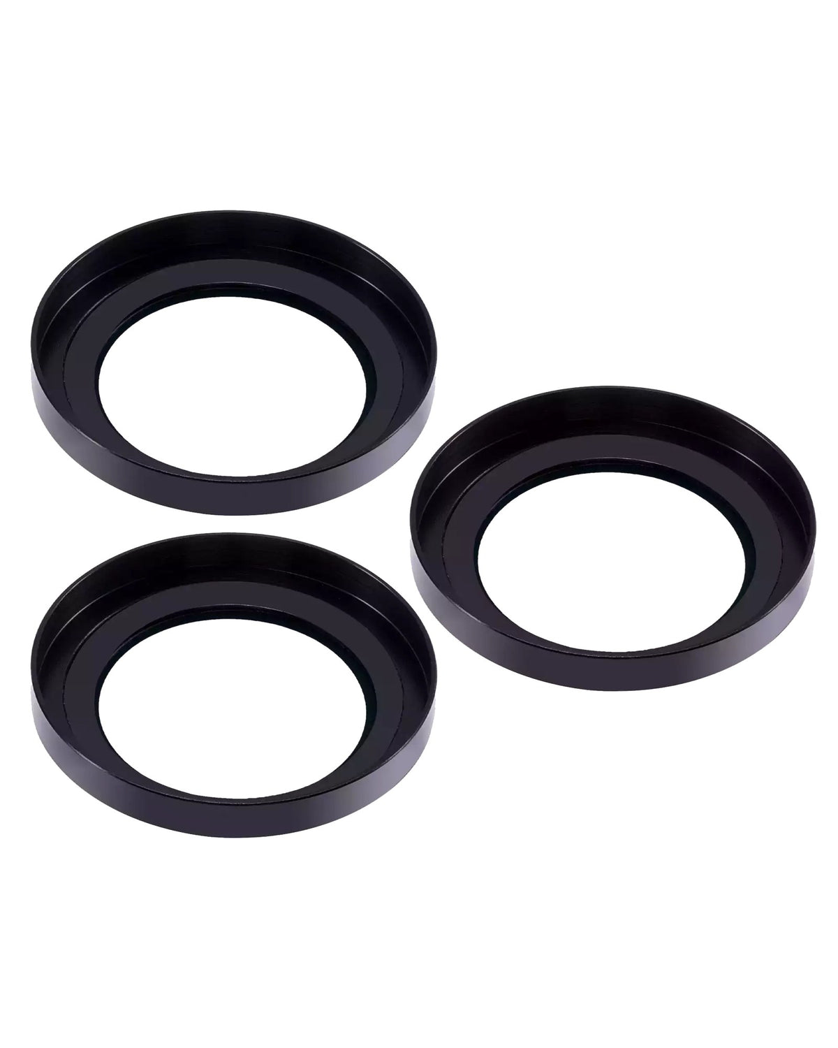 iPhone 16 Pro / 16 Pro Max (Black) Casper Camera Lens Protector – close-up of the lens rings