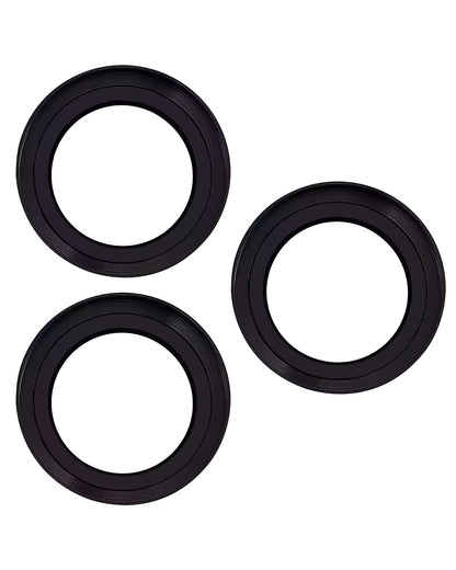 iPhone 16 Pro / 16 Pro Max (Black) Casper Camera Lens Protector – close-up of the lens rings