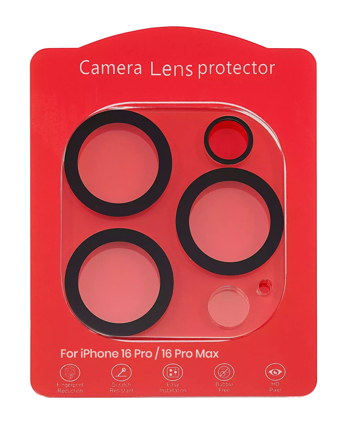 iPhone 16 Pro / 16 Pro Max (Crystal Full Cover) Casper Camera Lens Protector – retail package