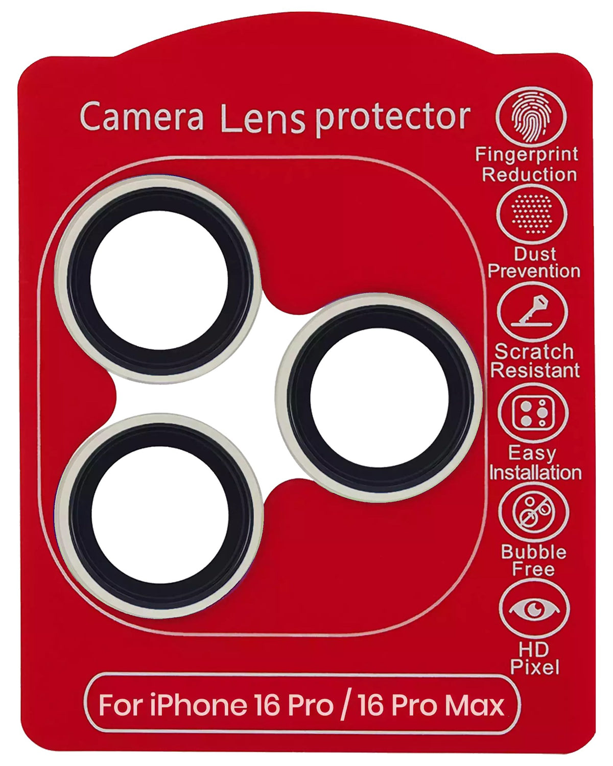iPhone 16 Pro / 16 Pro Max (Natural Titanium) Casper Camera Lens Protector – retail package