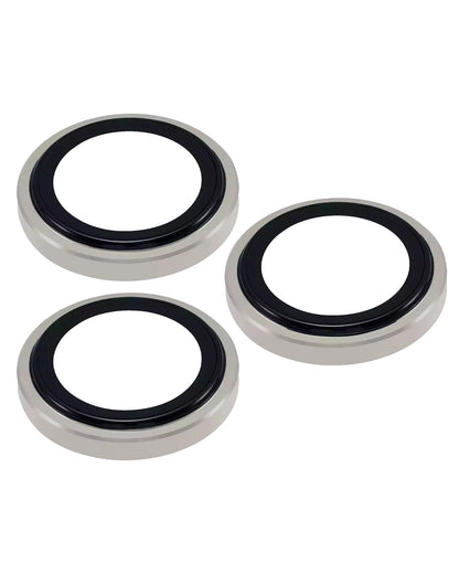 iPhone 16 Pro / 16 Pro Max (Natural Titanium) Casper Camera Lens Protector – close-up of the lens rings