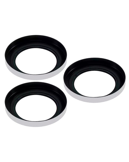 iPhone 16 Pro / 16 Pro Max (Silver) Casper Camera Lens Protector – close-up of the lens rings