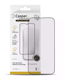 iPhone 16 Pro / 17 / 17 Pro / 18 Pro (Clear + Silicone Edge) Casper Pro Tempered Glass Screen Protector Screen Protector - Pro iPhone Repair