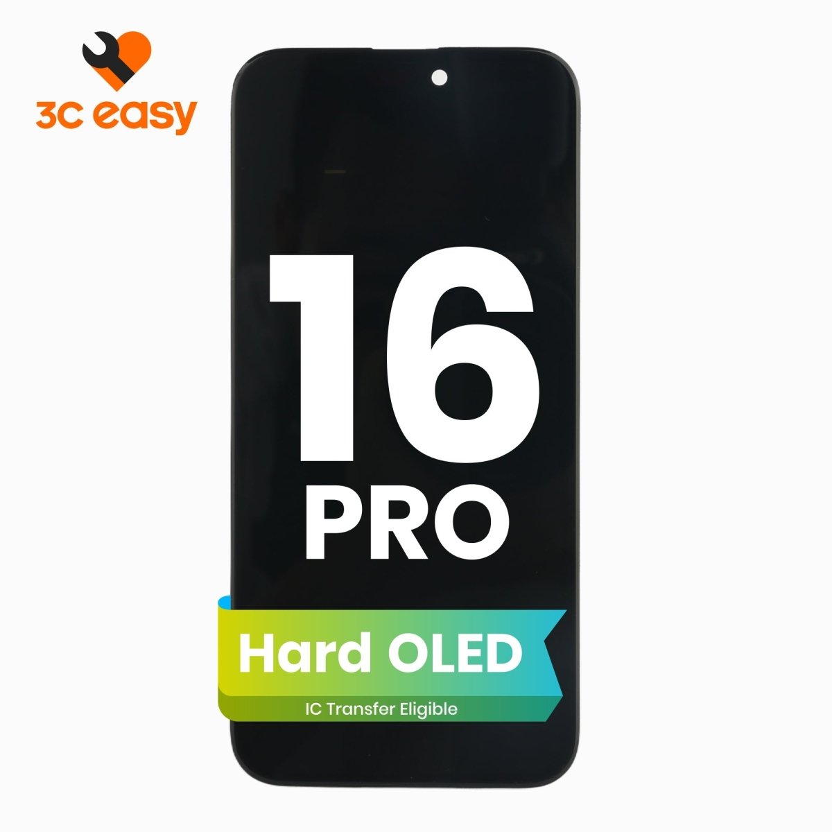 iPhone 16 Pro Screen Replacement – 3C EASY Replacement Part (Hard OLED, Black) - Pro iPhone Repair