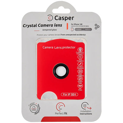 iPhone 16e / 17e (Black) Casper Camera Lens Protector – retail package