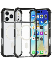 iPhone 17 Pro / 18 Pro Anti-Shock Clear Case with MagSafe - Black Phone Case - Pro iPhone Repair