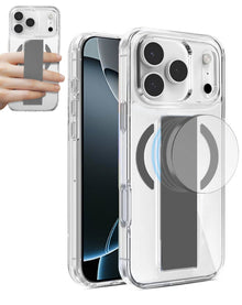 iPhone 17 Pro / 18 Pro Crystal Clear MagGrip Case - Dark Gray Phone Case - Pro iPhone Repair