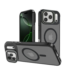 iPhone 17 Pro / 18 Pro Slim Clear Case with Camera Stand - Black Phone Case - Pro iPhone Repair