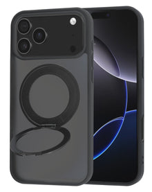 iPhone 17 Pro Max / 18 Pro Max Magnetic Case with 360° Ring Kickstand - Black Phone Case - Pro iPhone Repair