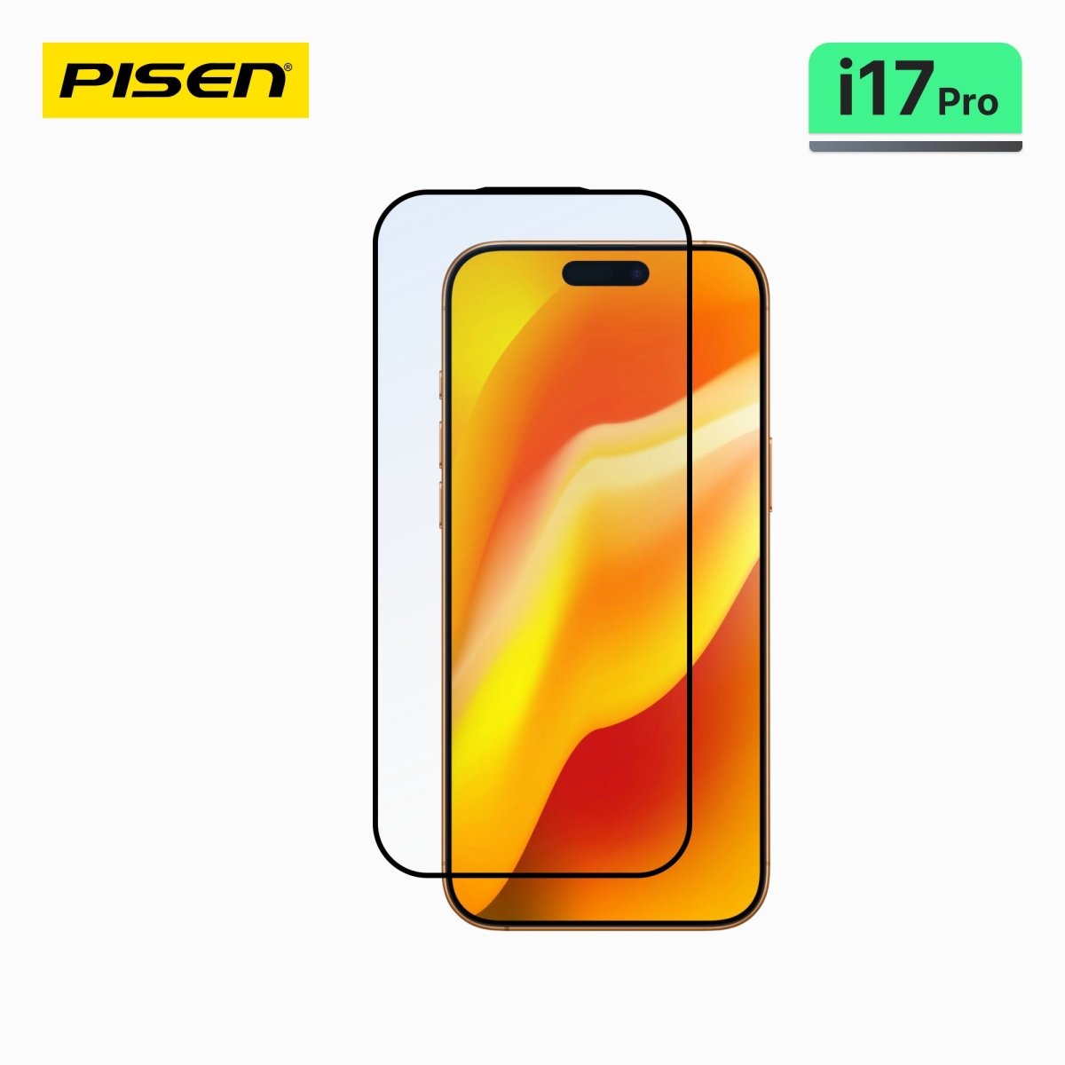 iPhone 17 Pro PISEN Clear Tempered Glass Screen Protector – 9H HD Glass, 10+1 Pack (MRE-TM86) - Pro iPhone Repair
