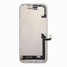 Back of iPhone 17 Soft OLED screen replacement showing gold backplate and flex cable