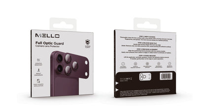 Mello Full Optic Guard camera lens protector for iPhone 18 Pro in Burgundy