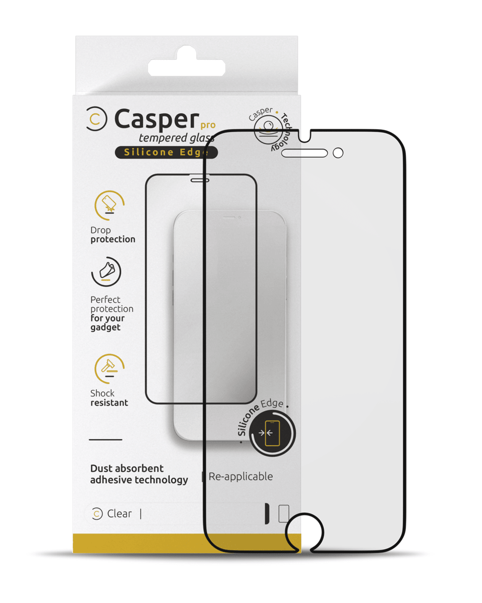 iPhone 6 Plus / 6S Plus / 7 Plus / 8 Plus (Clear + Silicone Edge) Casper Pro Tempered Glass Screen Protector Screen Protector - Pro iPhone Repair