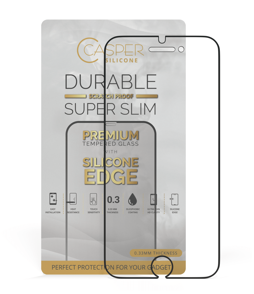iPhone 6 Plus / 6S Plus / 7 Plus / 8 Plus (Clear + Silicone Edge) Casper Tempered Glass Screen Protector Screen Protector - Pro iPhone Repair