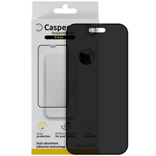 Casper Pro Edge privacy tempered glass screen protector for iPhone Air, dark tinted glass with retail box